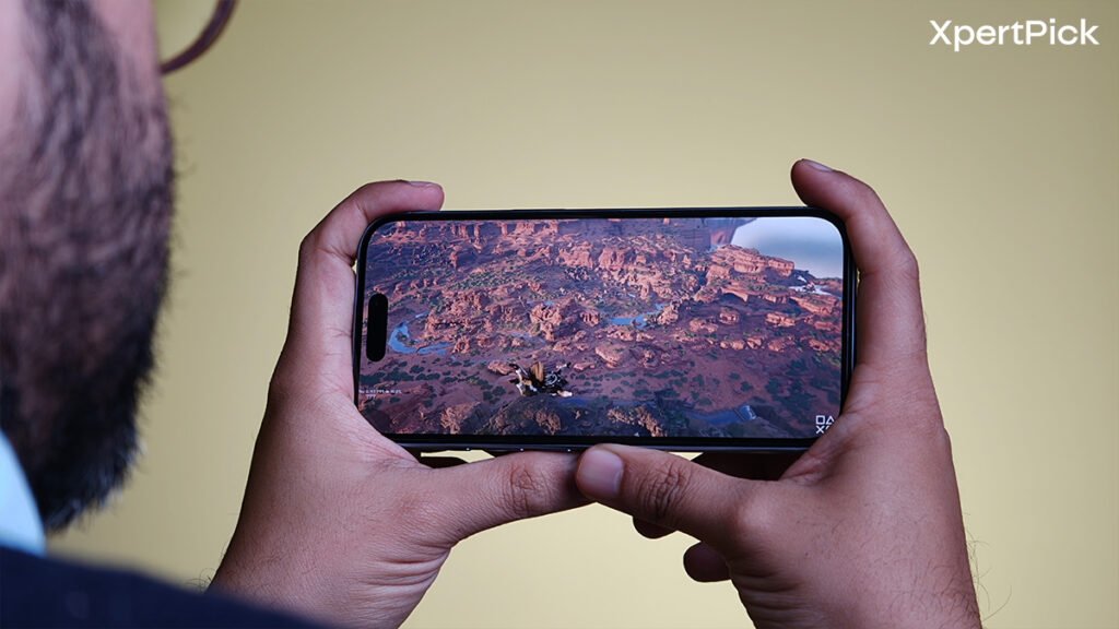 Apple iPhone 17 being used for showing display performance (Image source: Yetnesh Dubey / XpertPick)