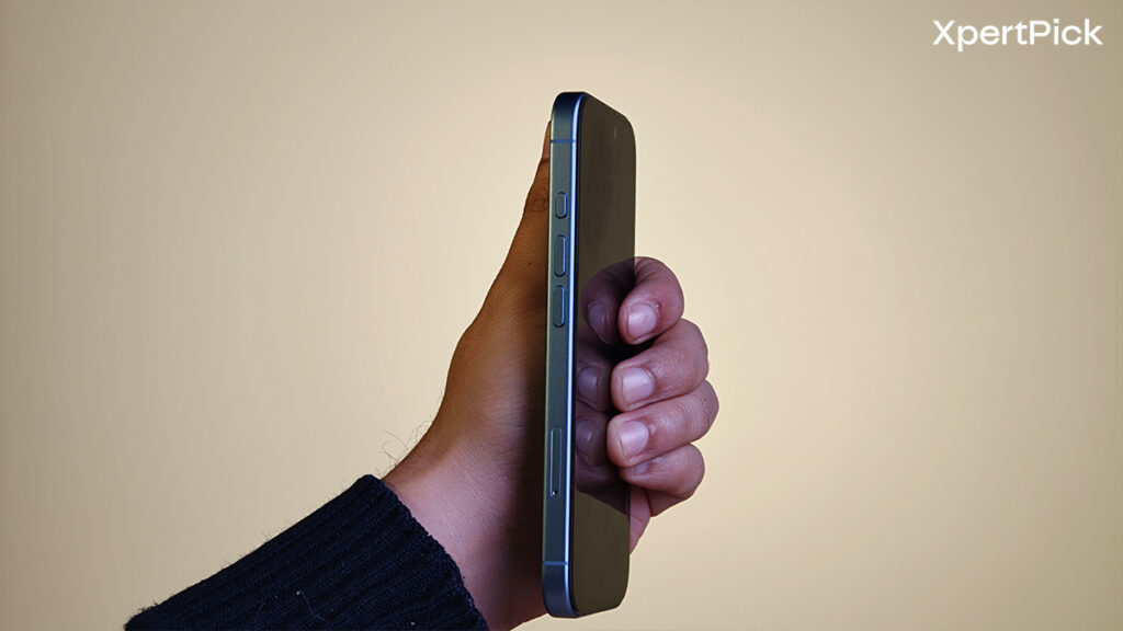 Apple iPhone 17 side frame showing power button and camera control button (Image source: Yetnesh Dubey / XpertPick)