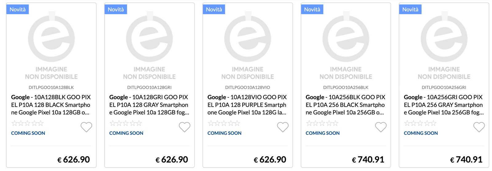 Google Pixel 10a price leak-