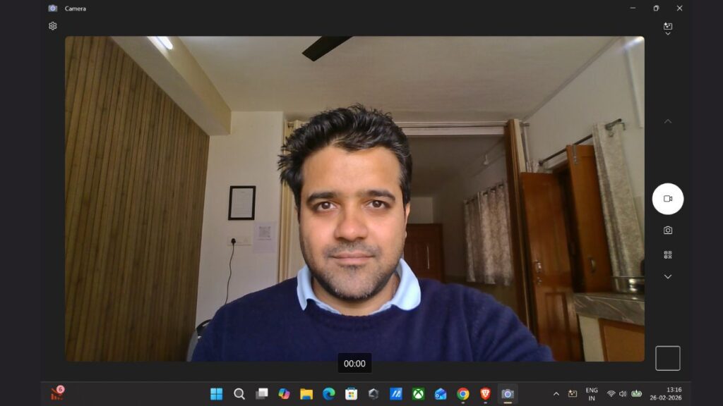 Asus TUF Gaming A14 webcam sample. (Source: Yetnesh Dubey / XpertPick)