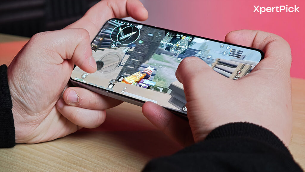 Vivo X200T used for BGMI gaming in landscape orientation, highlighting smooth gameplay and responsive controls. (Source: Yetnesh Dubey / XpertPick)