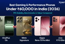 Best Gaming and Performance Phones Under ₹60,000 in India (2026): FPS Stability, Benchmarks & Value Compared
