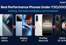 Best Performance Phones Under ₹30,000: Gaming, Thermals and Battery Life Compared